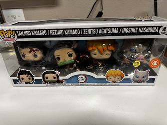 Demon slayer four pack Funko pop glow