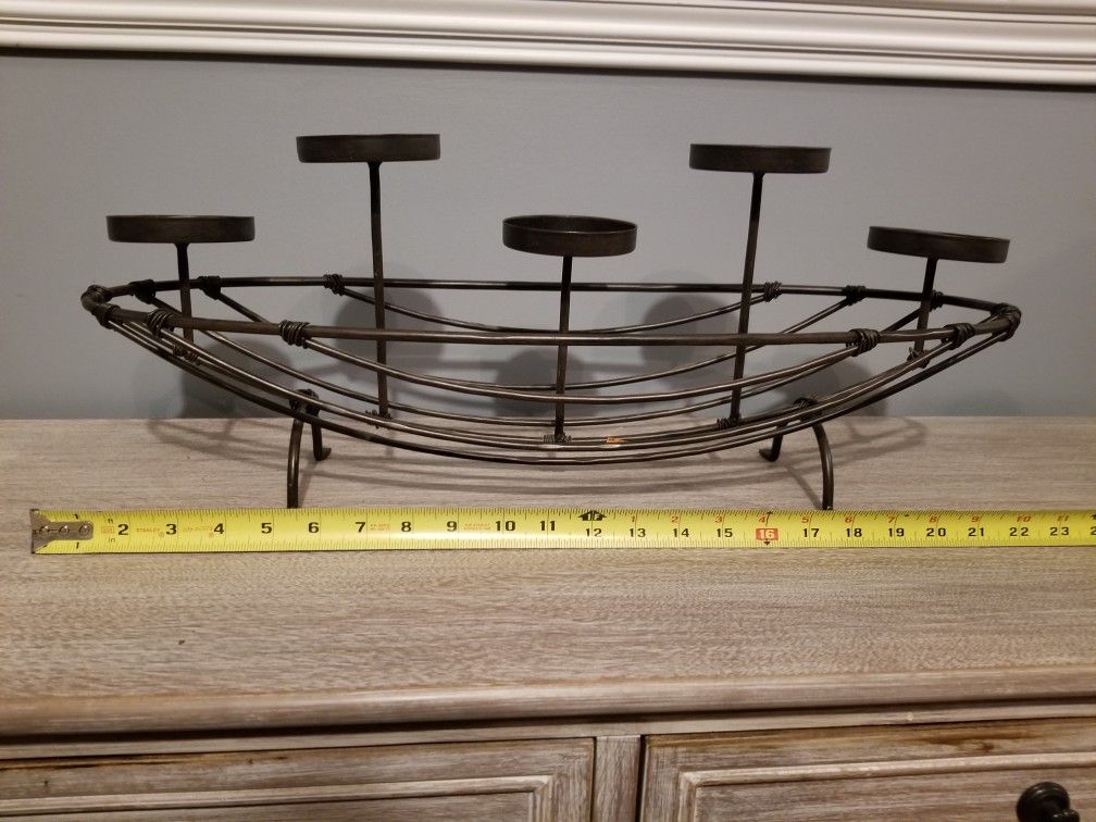 Candle holder; brown; holds five candles-$ 20