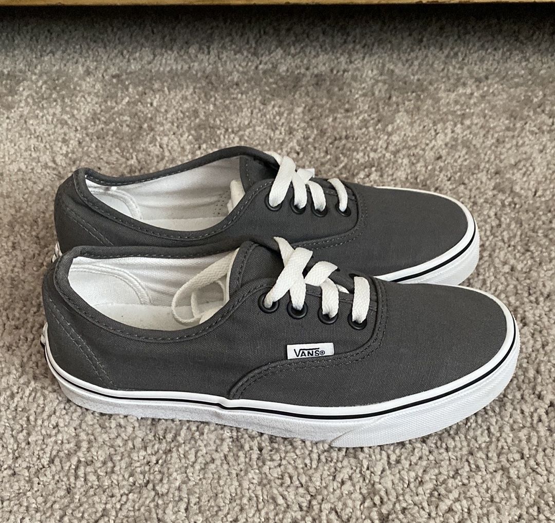 Grey Vans Off The Wall Oldskool Skater Sneakers Fits Size 6 Women And Size 4 Men As Shown In Size Tag