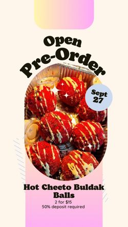 Hot cheeto buldak balls - today only