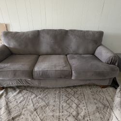 Super Comfy Plush Grey Sofa - MUST GO ASAP