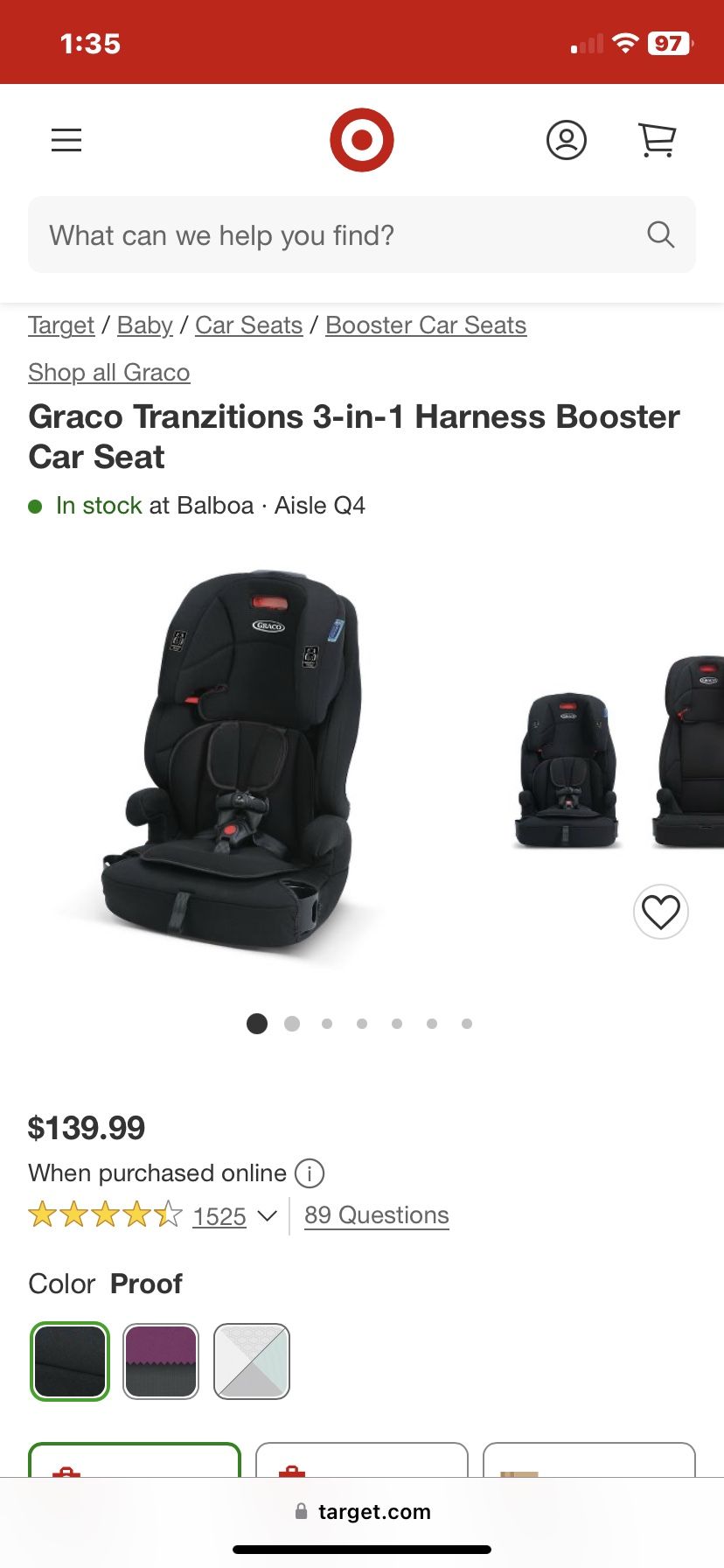 Graco top tranzitions target
