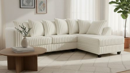 Soft Ivory Color Sectional on Sale!