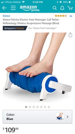 Daiwa Felicity Electric Foot Massager Calf Roller Reflexology Shiatsu Acupressure Massage Washable for Sale in Foster City CA OfferUp
