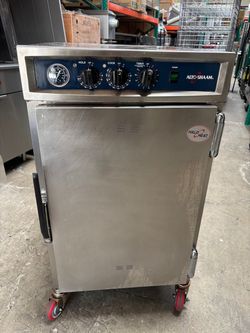 Cook & Hold Oven Alto Shaam 1000-TH/II Heated Food Warming Work Top Cabinet 1/2 Height On Wheels #5159