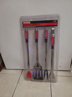 Antique Craftsman 4 piece BBQ assessory set