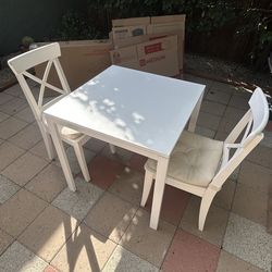 Dining table and chairs