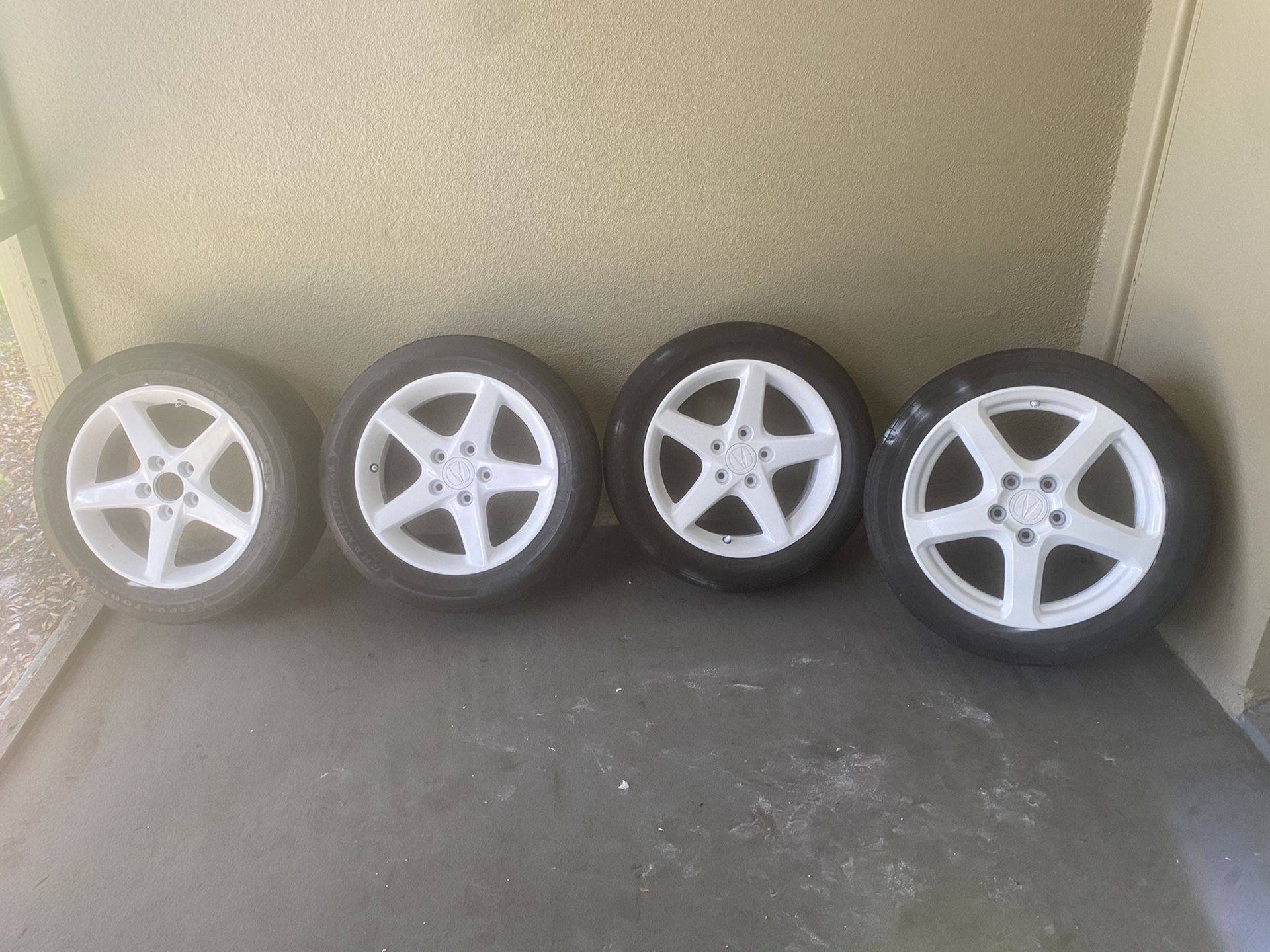 4 acure rims rims and tires