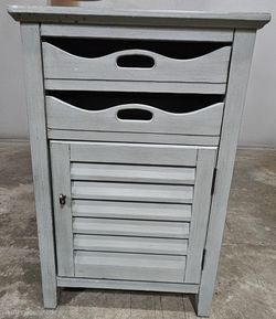 Grey 2-Drawer Accent Chest