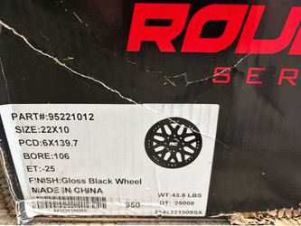 2 22x10 -25 rough country rims
