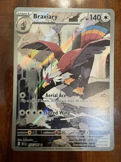 Pokemon Braviary 155/86 Black Bolt Black & White Illustration Rare Holo NM/M