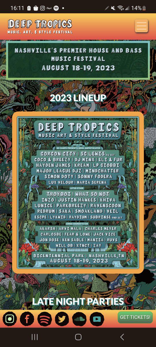 Deep Tropics 2 Day Ticket