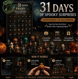 31 Horror-Themed Halloween Countdown Boxes (Advent Calendar)