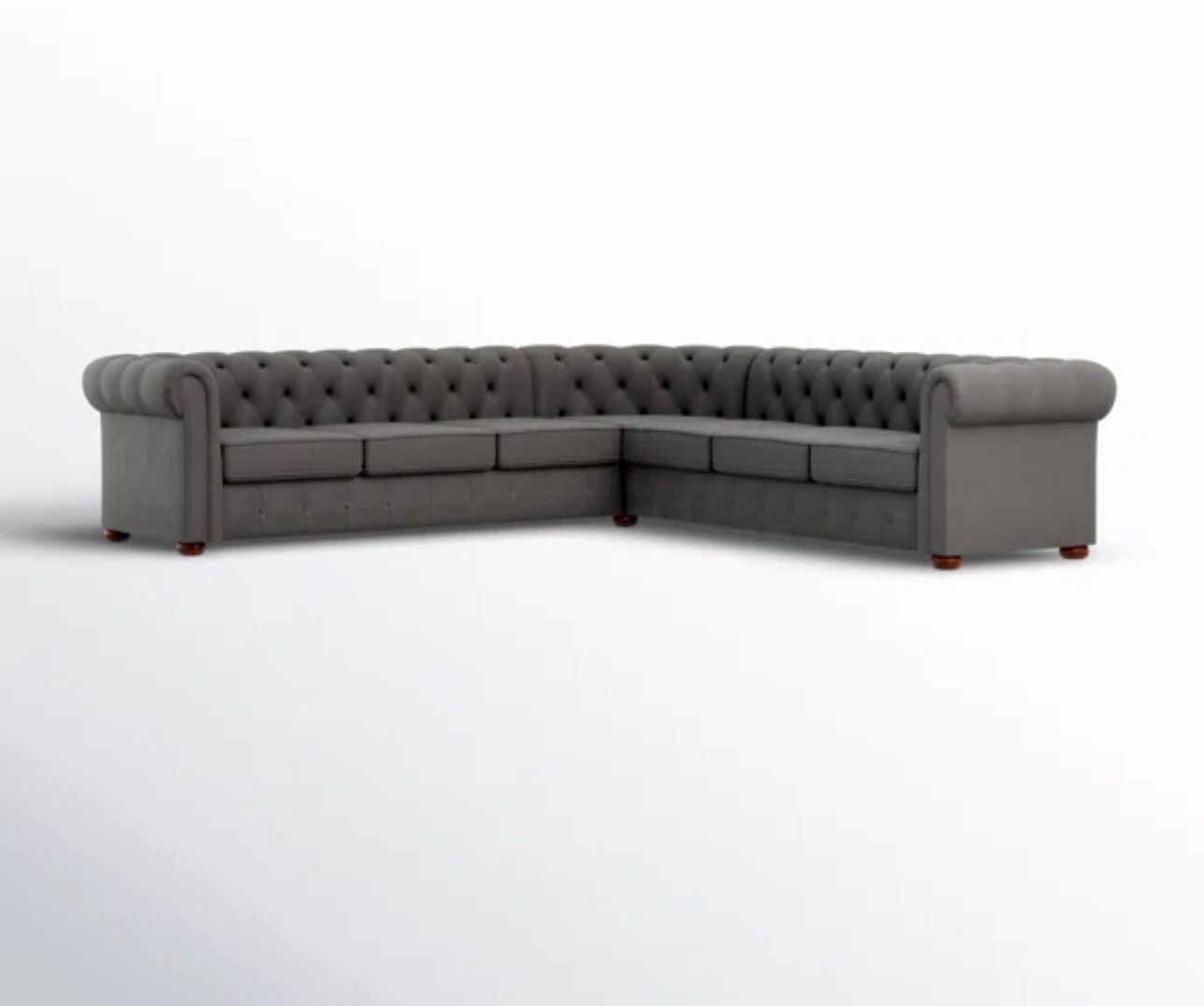 Velvet Gray 117” Sectional 