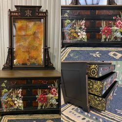 Restored 1830’s East Lake 3 Drawer Dresser