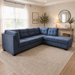 Sectional Couch | Large Blue Like New – SAME-DAY DELIVERY