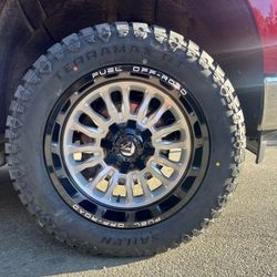 New Wheels & Tires Package Deal, Fuel Arc 20" 33x12.50R20 RT Tires WE FINANCE