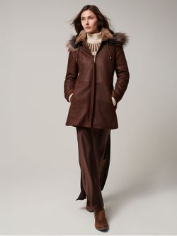 Overland Paula Hooded Sheepskin Coat XS