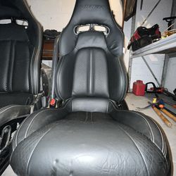 Black leather Dodge Viper seats 
