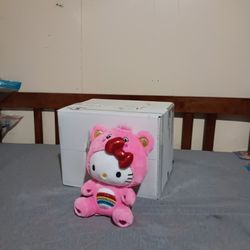 Care Bear Hello Kitty Dressed As Cheer Bear 8"