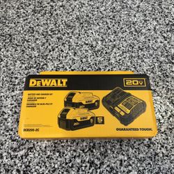 DEWALT 20V MAX Lithium-Ion Battery Starter Kit with 5.0 Ah Batteries (2-Pack) and Charger