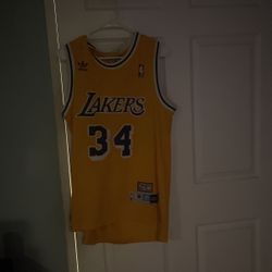 Shaquille O’Neal Lakers Jersey Yellow, Medium