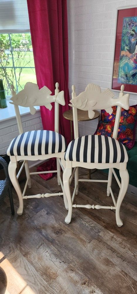 Mackenzie Childs Barstool Chairs