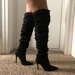 High Black Boots size 7 1/2