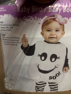 New, Baby Ghost Costume fits up to 24 mos