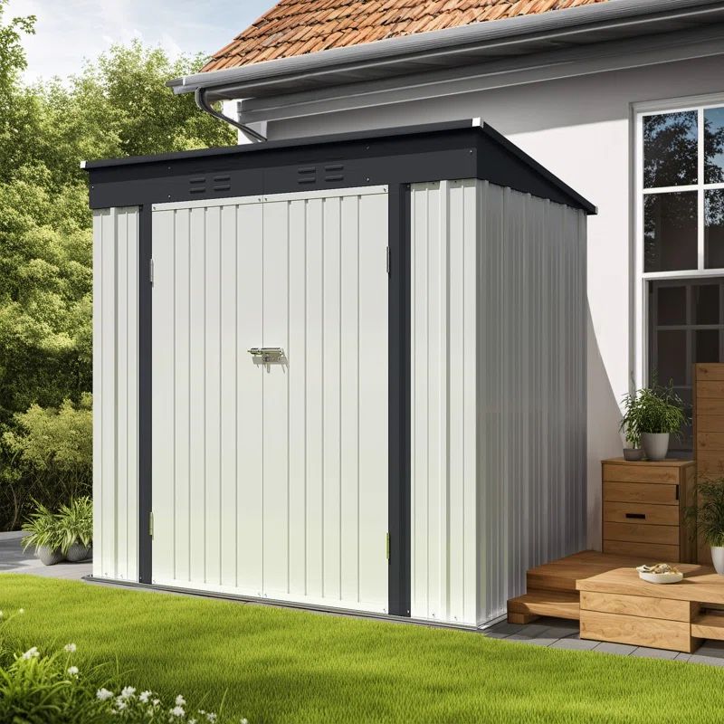 Brand New In Box, Outdoor Garden 6 ft. W X 4 ft. D Metal Storage Shed