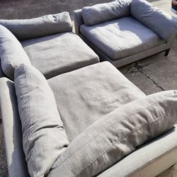 3 piece gray modular couch set