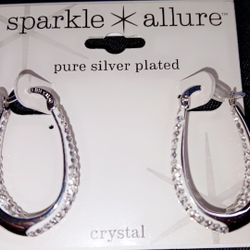 Sparkle ALLURE Earrings Silver Plated Crystal