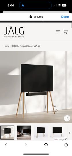 Samsung 55” TV, Soundbar, JALG STAND