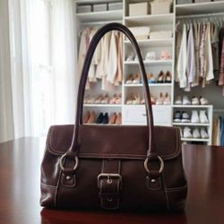 Giani Bernini Brown Leather Purse Handbag Like New