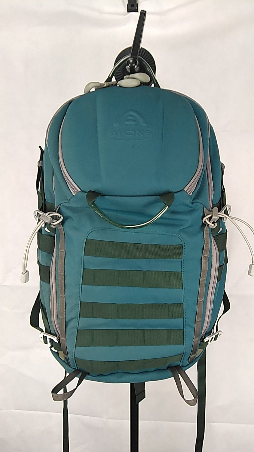 Clamshell Zippered Backpack With Molle Grid, Hydration Sleeve, Laptop Sleeve