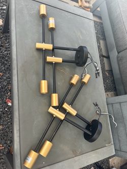 Gold and black modern chandeliers