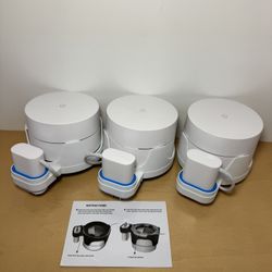 Google Home Wi-Fi System AC1200 Dual Band Mesh Router AC-1304 Wi-Fi Extenders, Repeaters (3 Pack)