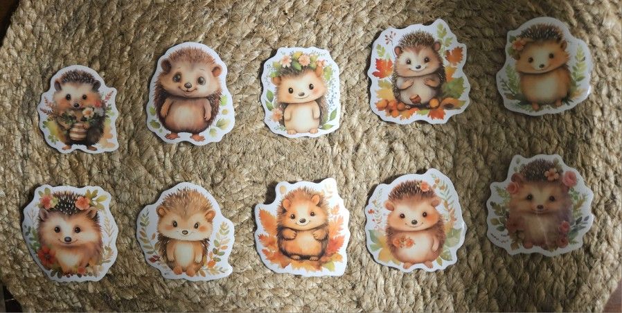 10 Hedgehog Stickers
