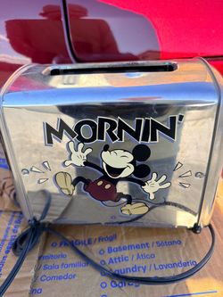 Vintage collector -Mickey Mouse 'Mornin' Stainless Steel Toaster