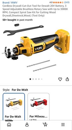 YAWV Cordless Drywall Cut-Out Tool for DeWalt 20V