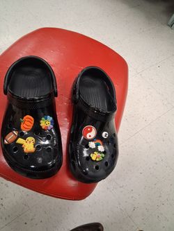 Black Crocs Classic Clogs with Jibbitz Charms