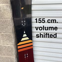 K2 Eighty Seven 87 155 cm. volume-shifted snowboard 