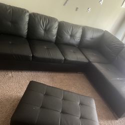 3 Piece Faux Leather Couch Set