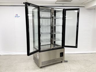 NSF 4 Sided Glass Standing Gelato Freezer Display DL-600F