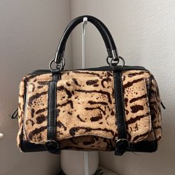 Talbots animal print 100% hair calf handbag