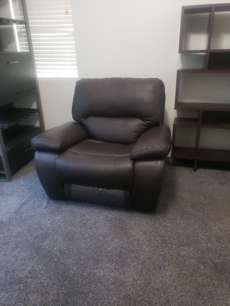 Oversized Leather Reclining Chair