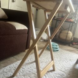 Indoor Single Folding TV Tray Table Natural