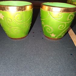 Green And Gold Holiday Platters 