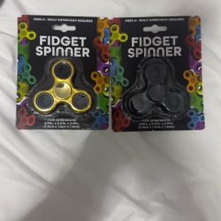 fidget spinner (black and gold)
