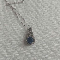 Sapphire And Diamond Pendant